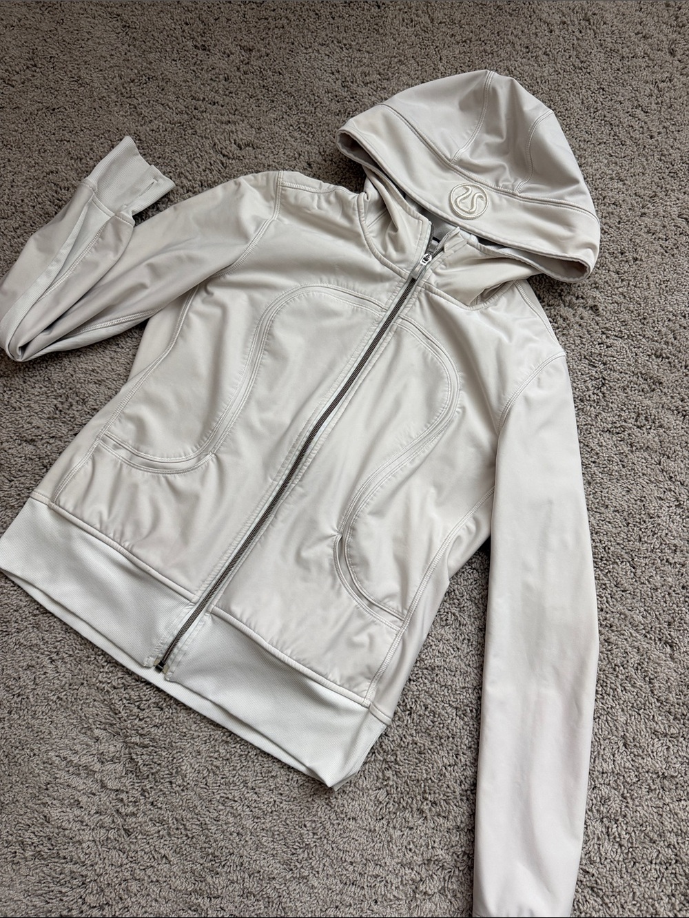 lululemon athletica Ivory Zip-Up Hoodie Jacket